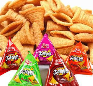 三惠尖角脆 五種口味妙脆角，休閑零食新選擇，膨化食品整箱批發指南